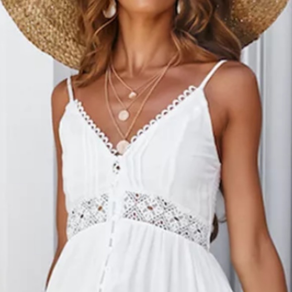 🌼SOLD🌼Bohemian Crochet Fit & Flare Sundress - Picture 2 of 8